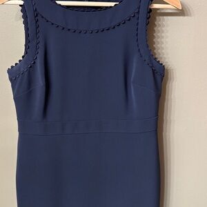 Ann Taylor Navy Sleeveless Midi Dress